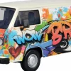 Motormax - Volkswagen Type 2 (T3) Bus (Graffiti Decal) Volkswagen Collection 1/24th Scale Die-Cast Vehicle Replica