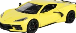 Motormax - Yellow 2020 Corvette C8 Timeless Legends Collection 1/24th Scale Die-Cast Vehicle Replica