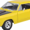 Motormax - Yellow 1969 Dodge Coronet Super Bee Timeless Legends Collection 1/24th Scale Die-Cast Vehicle Replica