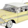 Motormax - Yellow 1958 Plymouth Fury Timeless Legends Collection 1/18th Scale Die-Cast Vehicle Replica
