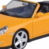 Motormax - Yellow Porsche 911 Turbo Cabriolet Timeless Legends Collection 1/24th Scale Die-Cast Vehicle Replica