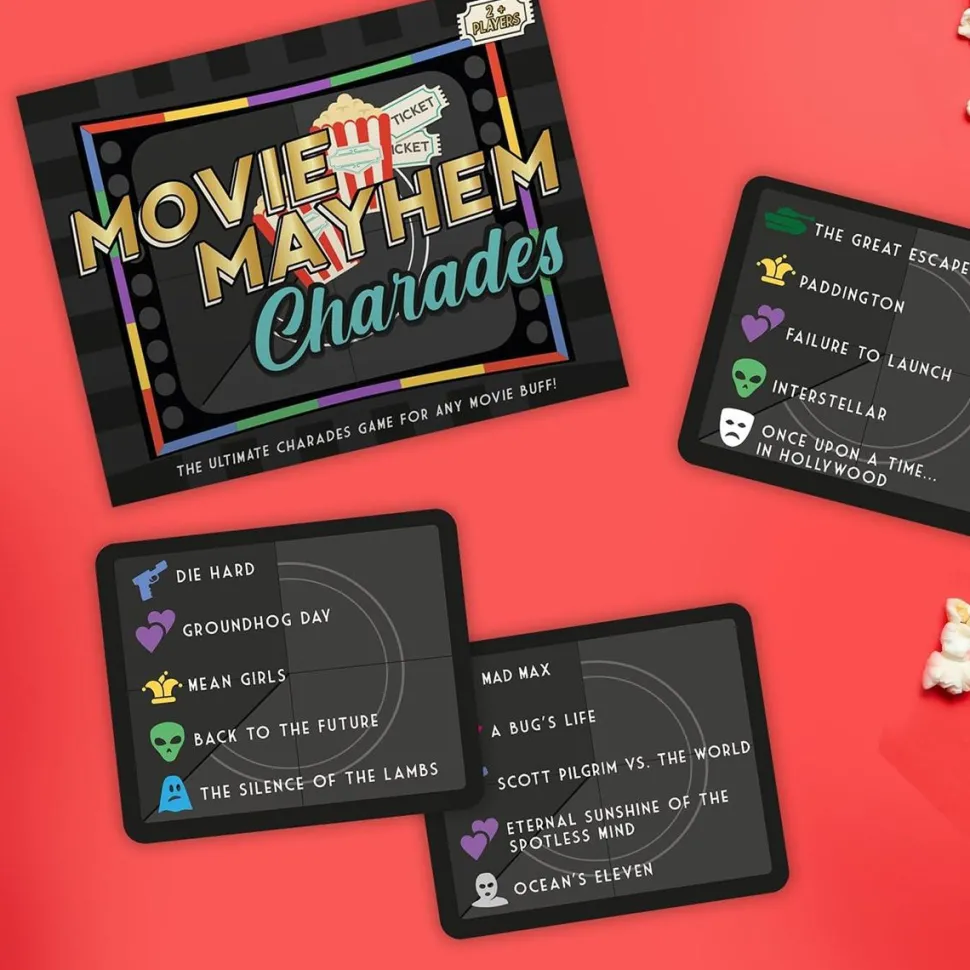 Movie Mayhem Charades - Card Game (100 Cards)