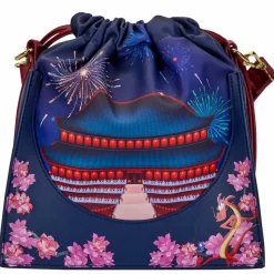 Mulan (1998) - Mulan Castle 7” Faux Leather Cinch Sack Crossbody Bag