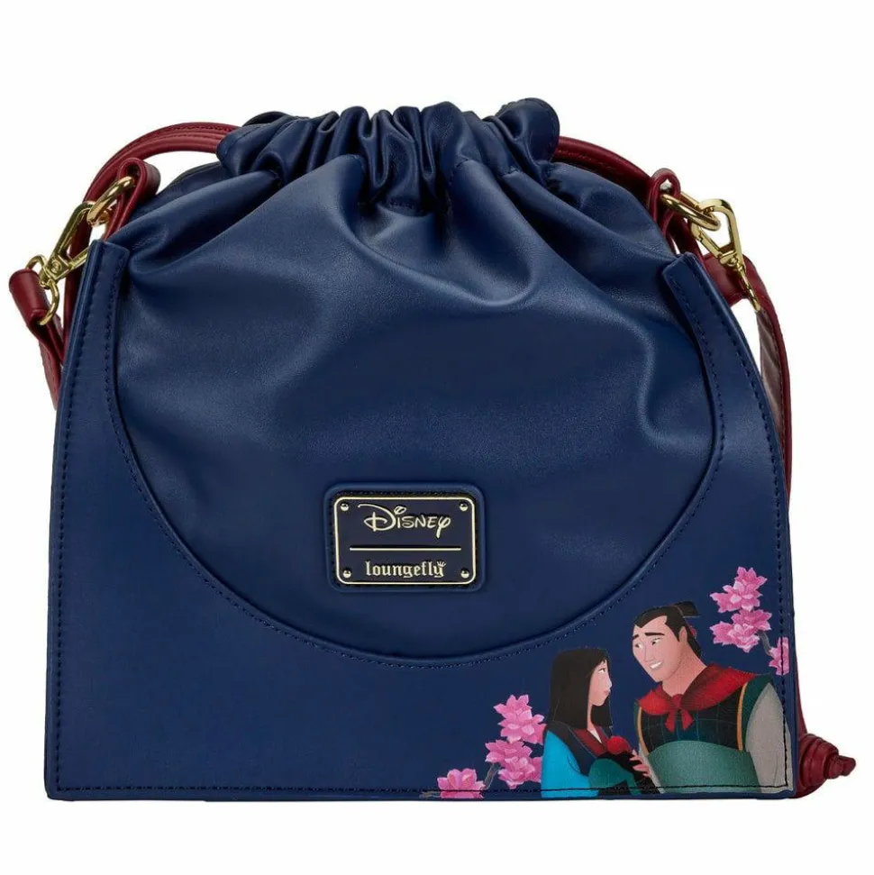 Mulan (1998) - Mulan Castle 7” Faux Leather Cinch Sack Crossbody Bag