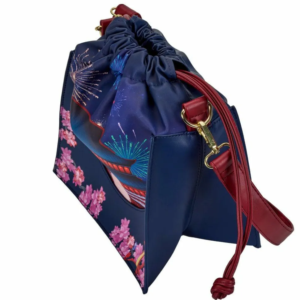 Mulan (1998) - Mulan Castle 7” Faux Leather Cinch Sack Crossbody Bag