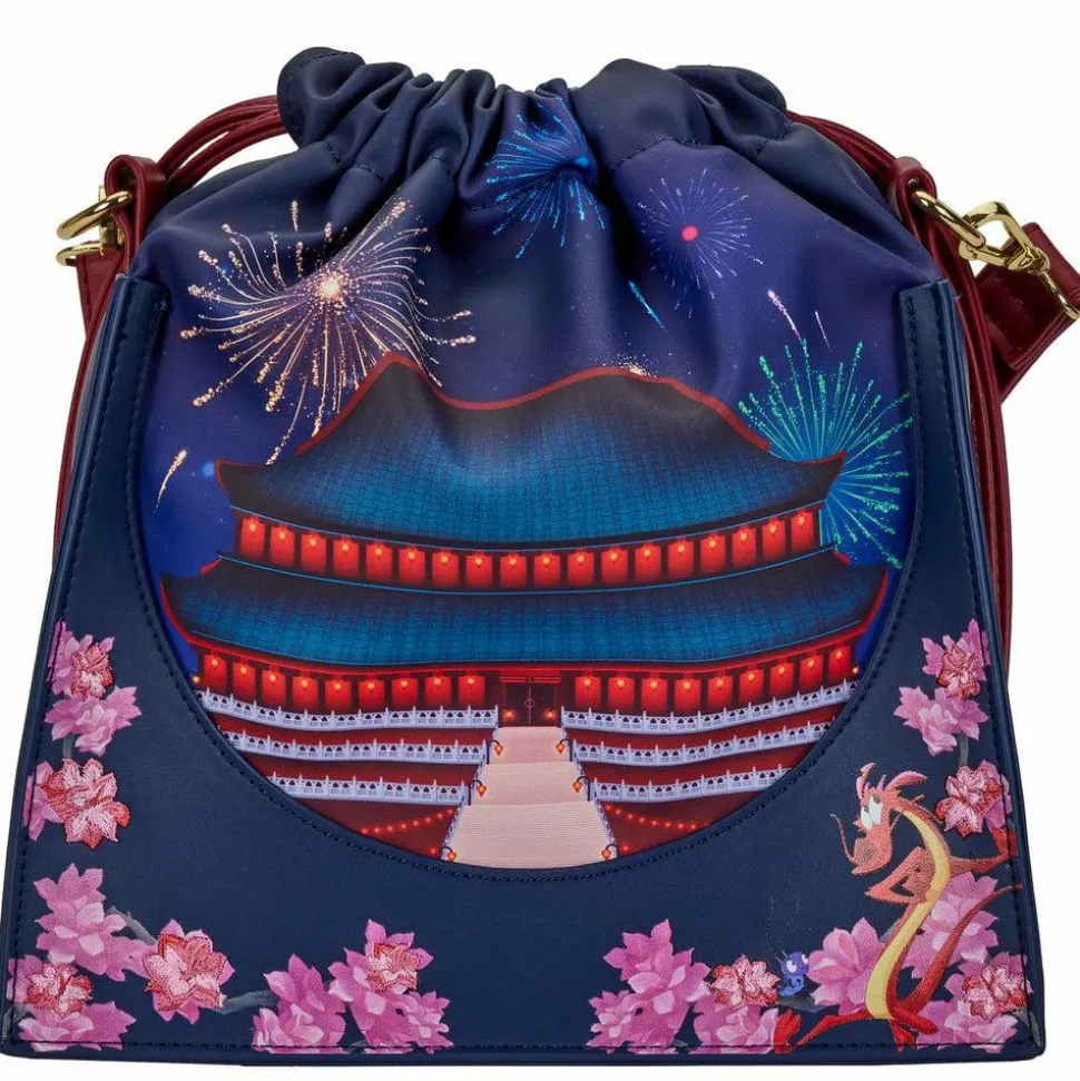 Mulan (1998) - Mulan Castle 7” Faux Leather Cinch Sack Crossbody Bag