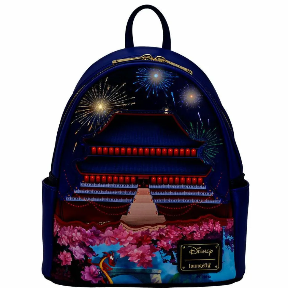 Mulan (1998) - Mulan Castle Light Up 10” Faux Leather Mini Backpack (Int Sales Only)