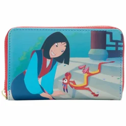 Mulan (1998) - Scenes 4” Faux Leather Zip-Around Wallet