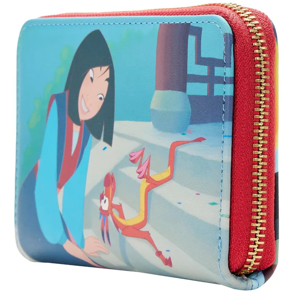 Mulan (1998) - Scenes 4” Faux Leather Zip-Around Wallet
