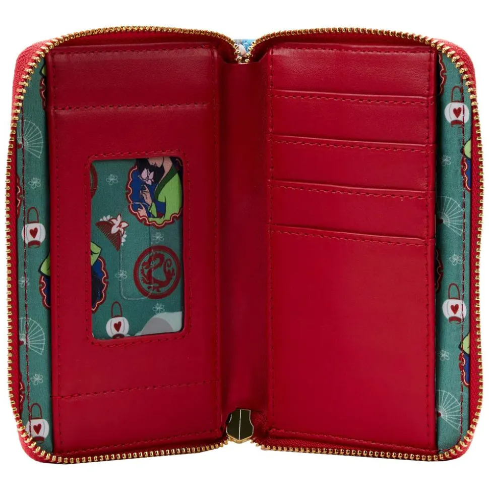 Mulan (1998) - Scenes 4” Faux Leather Zip-Around Wallet