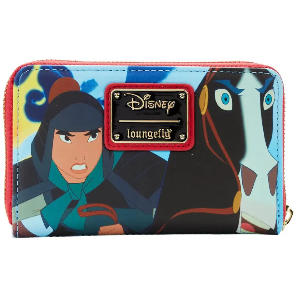 Mulan (1998) - Scenes 4” Faux Leather Zip-Around Wallet
