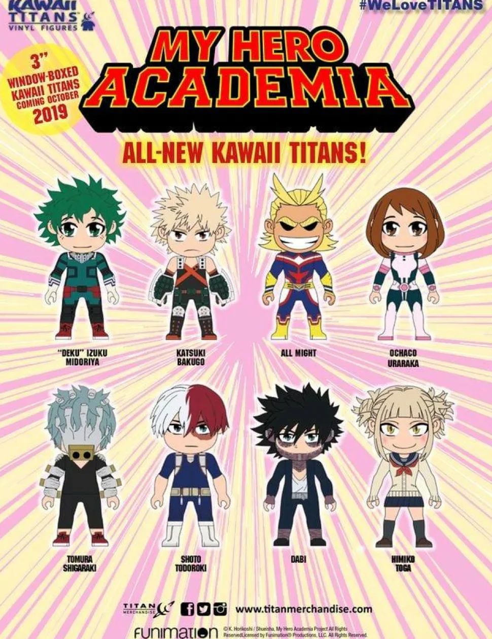 My Hero Academia - Kawaii Titans Window Box 3” Vinyl Figure (Display of 18)