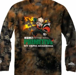 My Hero Academia - MHA x Primitive Impact Tie Dye Orange Long Sleeve T-Shirt