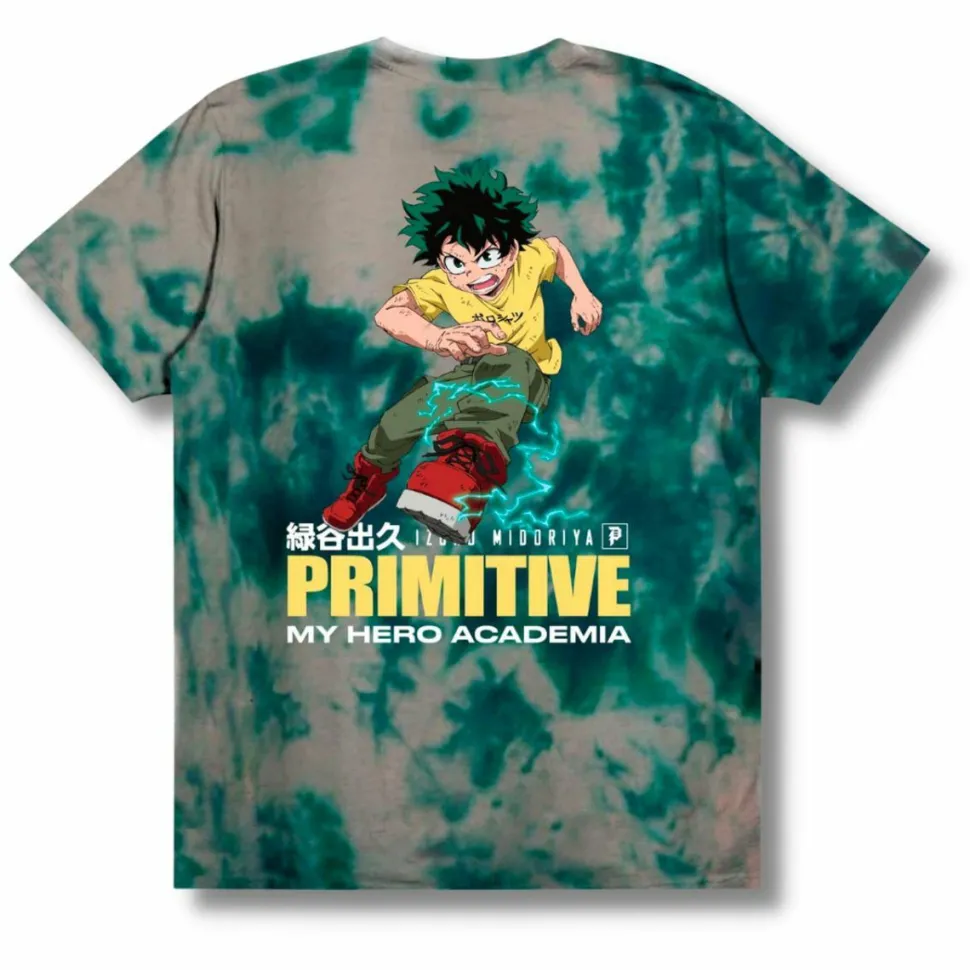 My Hero Academia - MHA x Primitive Full Cowl Tie Dye Green T-Shirt