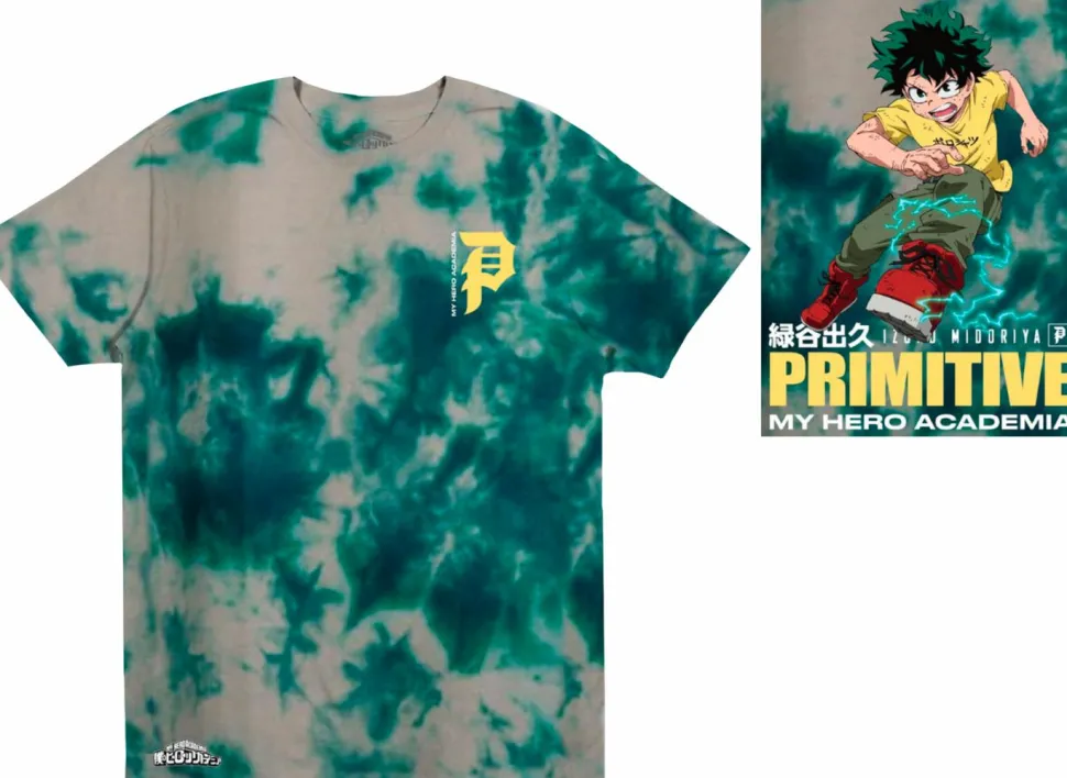 My Hero Academia - MHA x Primitive Full Cowl Tie Dye Green T-Shirt