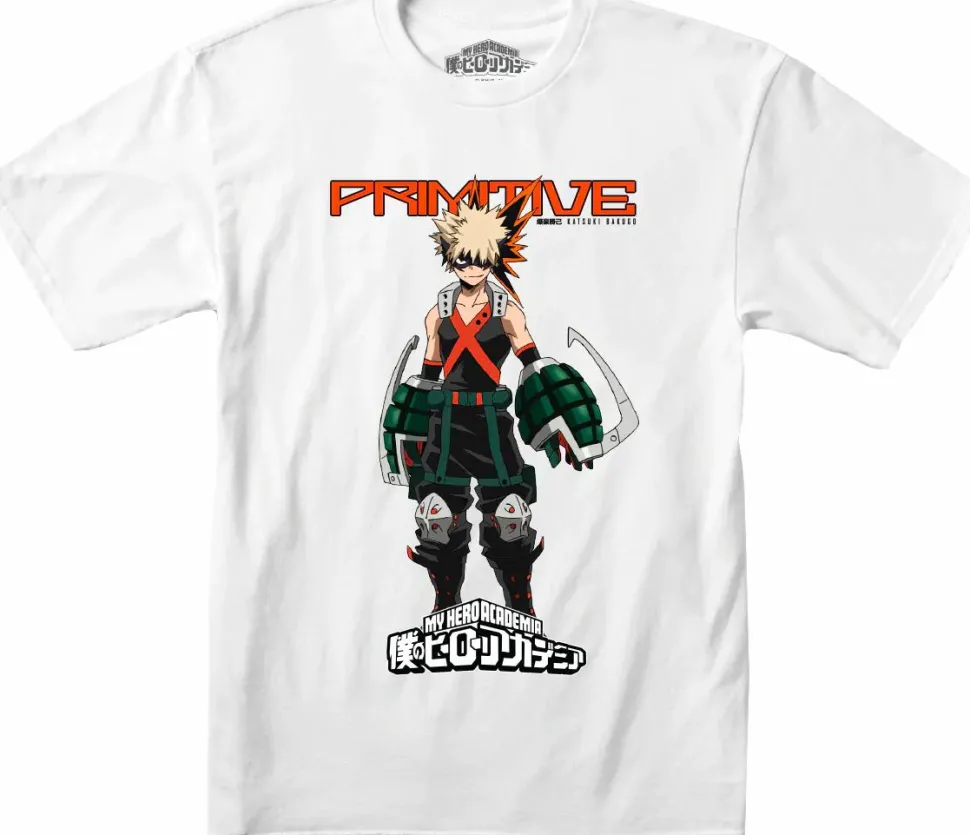 My Hero Academia - MHA x Primitive Katsuki Bakugo White T-Shirt