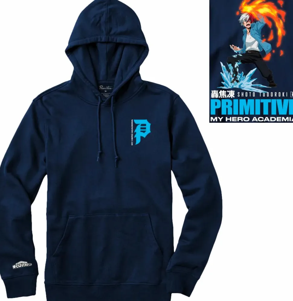 My Hero Academia - MHA x Primitive Flashfreeze Heatwave Navy Sweatshirt Hoodie