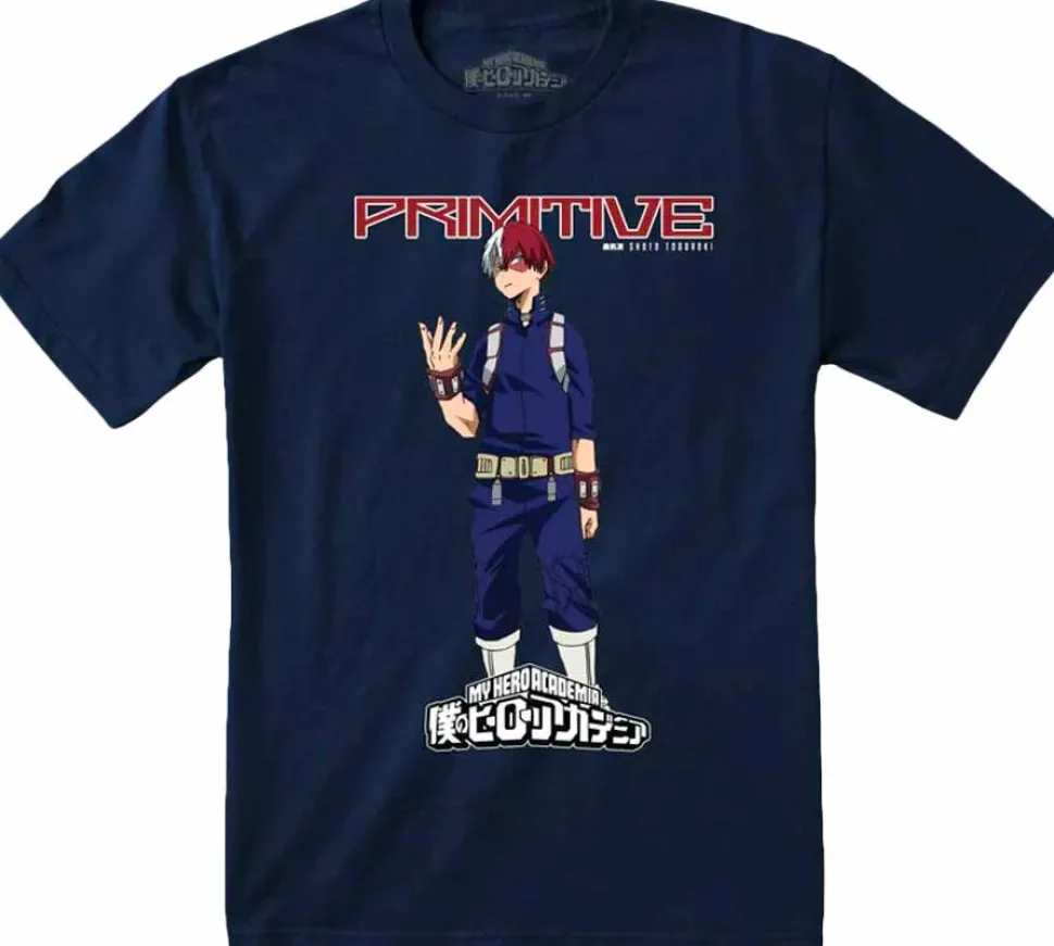 My Hero Academia - MHA x Primitive Shoto Todoroki Navy T-Shirt