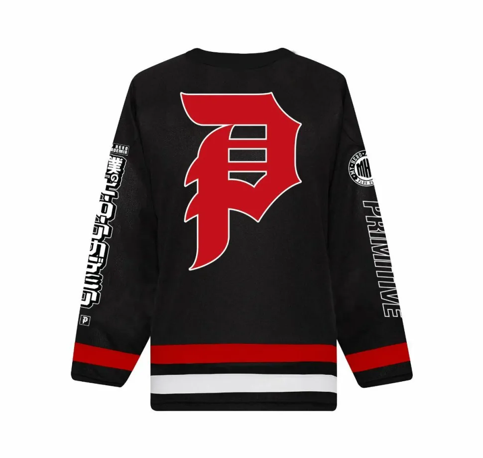 My Hero Academia - MHA x Primitive Black Hockey Jersey