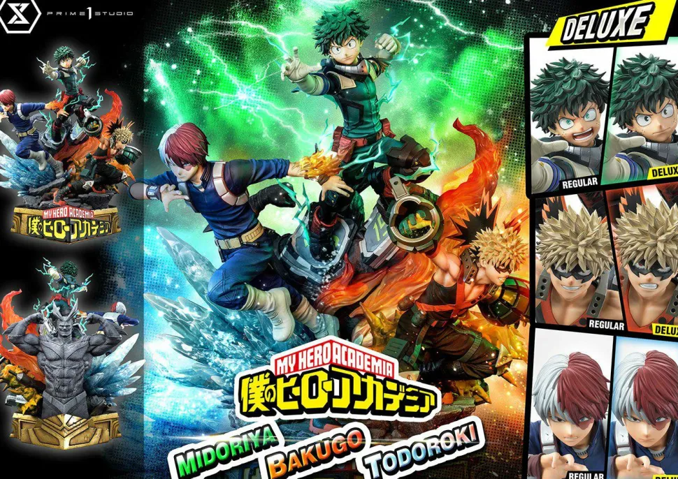 My Hero Academia - Midoriya, Bakugo & Todoroki Deluxe 1/4 Scale Diorama Statue