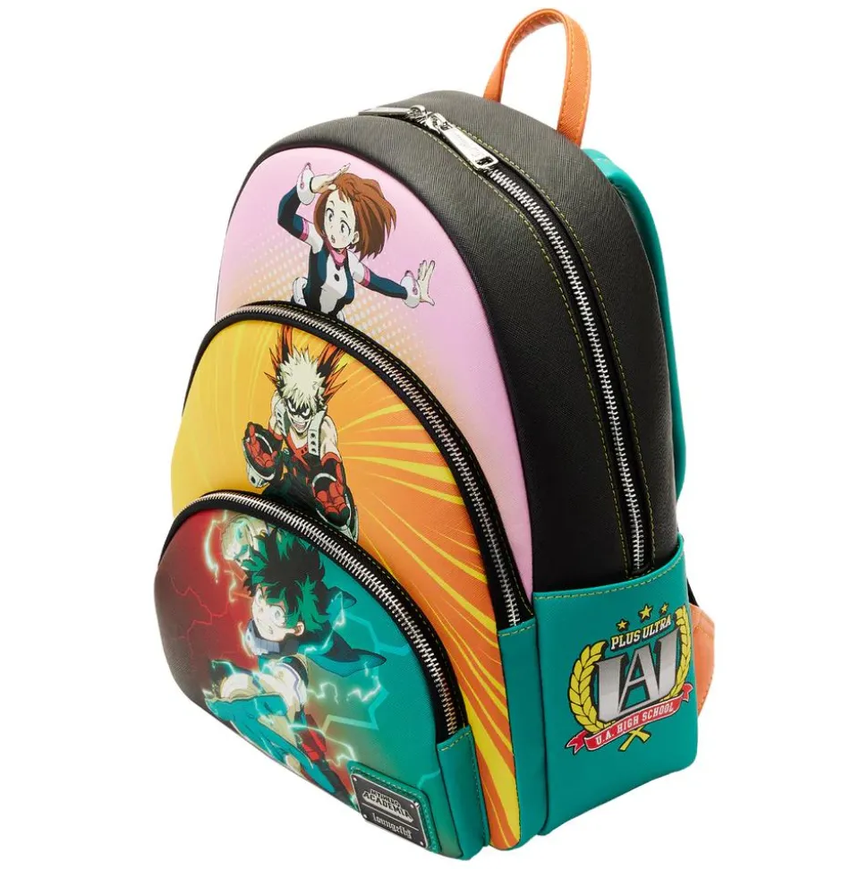 My Hero Academia - Triple Pocket Scene 12” Faux Leather Mini Backpack