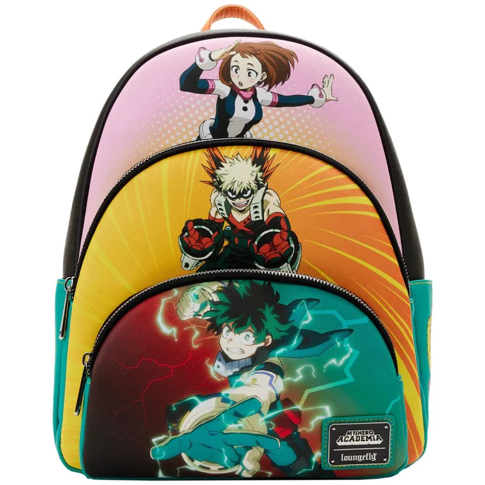 My Hero Academia - Triple Pocket Scene 12” Faux Leather Mini Backpack