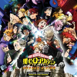 My Hero Academia: Heroes Rising - Original Motion Picture Soundtrack by Yuki Hayashi 2xLP Vinyl Record (Light in the Attic Exclusive Translucent Clear with Rainbow Splatter Coloured Vinyl)