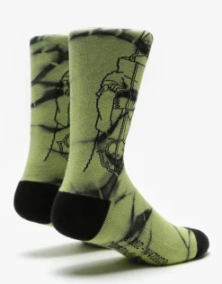 Naruto - Naruto x Primitive Kakuzu Washed Green Crew Socks (One Size)