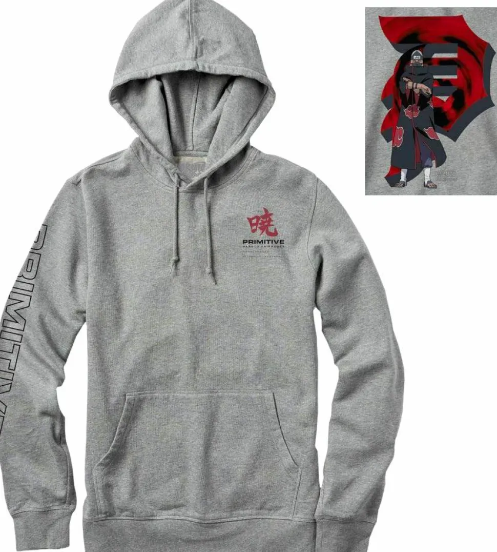 Naruto - Naruto x Primitive Kakuzu Heather Grey Sweatshirt Hoodie