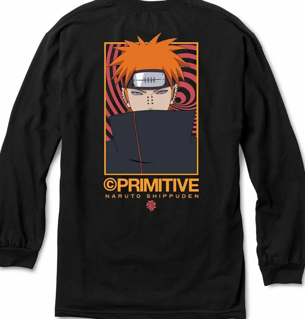 Naruto - Naruto x Primitive Know Pain Black Long Sleeve T-Shirt