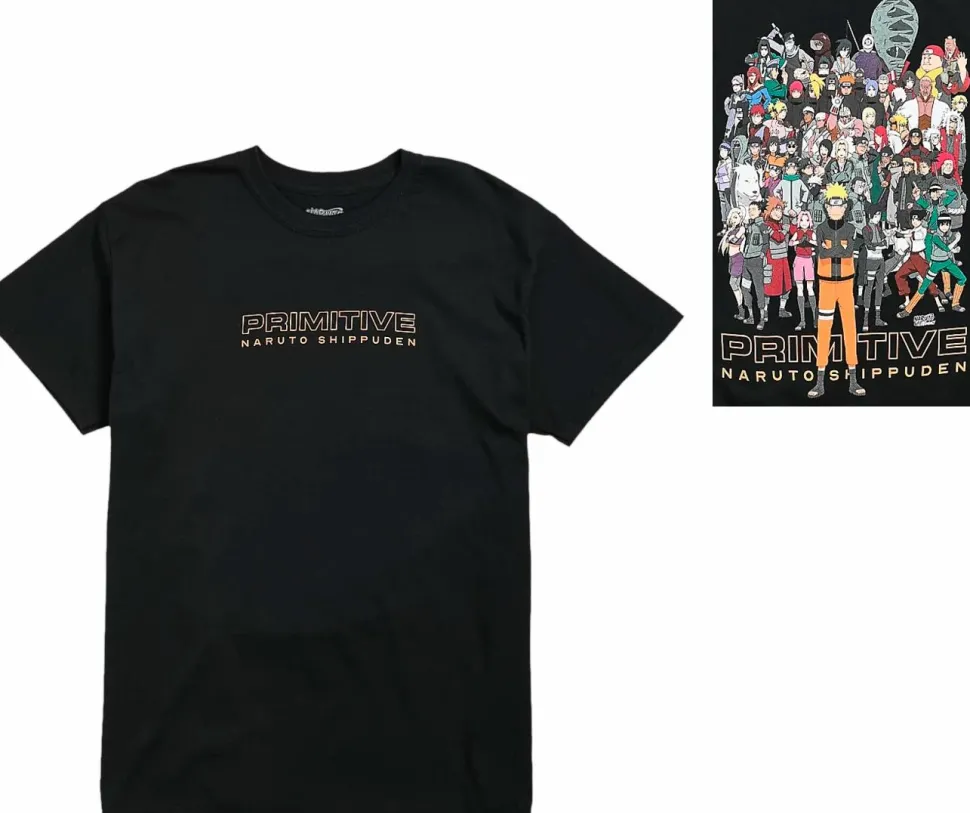 Naruto - Naruto x Primitive Shippuden Black T-Shirt