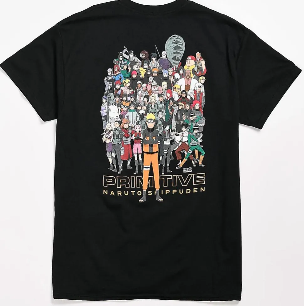 Naruto - Naruto x Primitive Shippuden Black T-Shirt