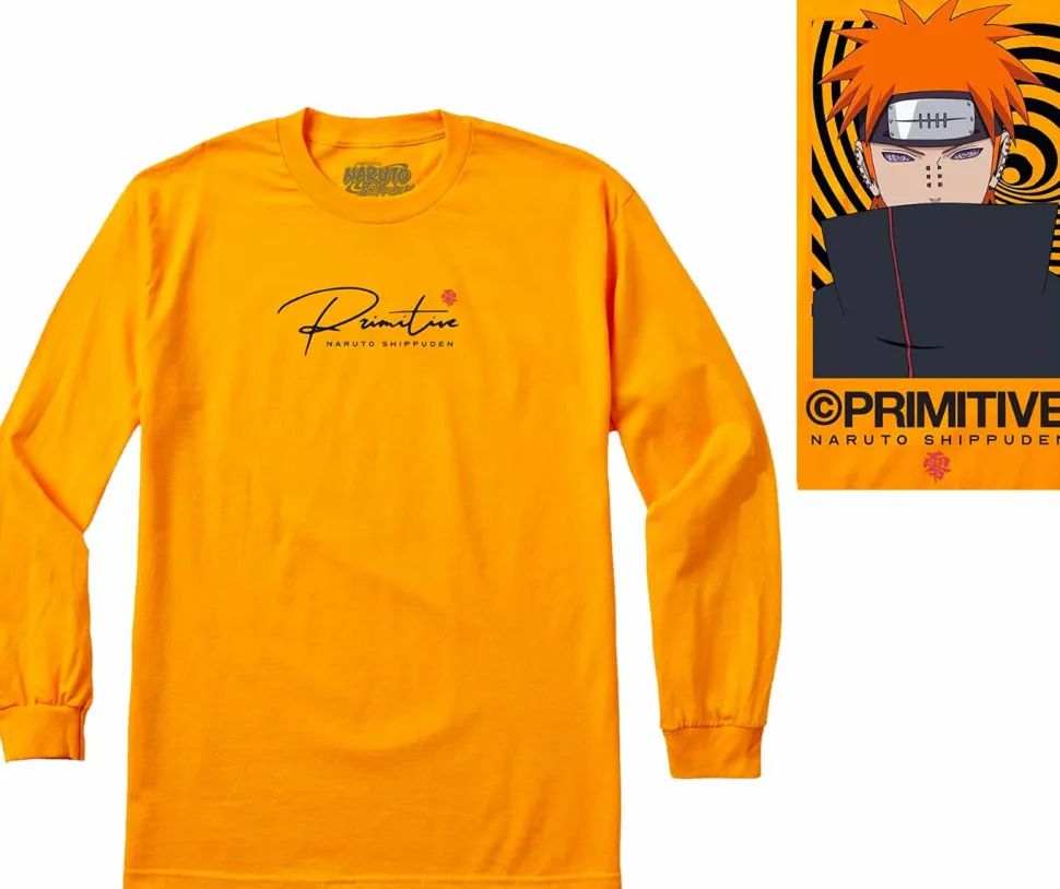 Naruto - Naruto x Primitive Know Pain Gold Long Sleeve T-Shirt