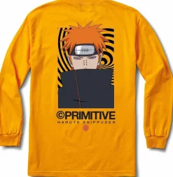 Naruto - Naruto x Primitive Know Pain Gold Long Sleeve T-Shirt