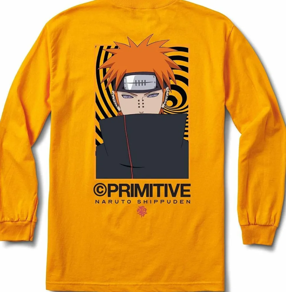 Naruto - Naruto x Primitive Know Pain Gold Long Sleeve T-Shirt