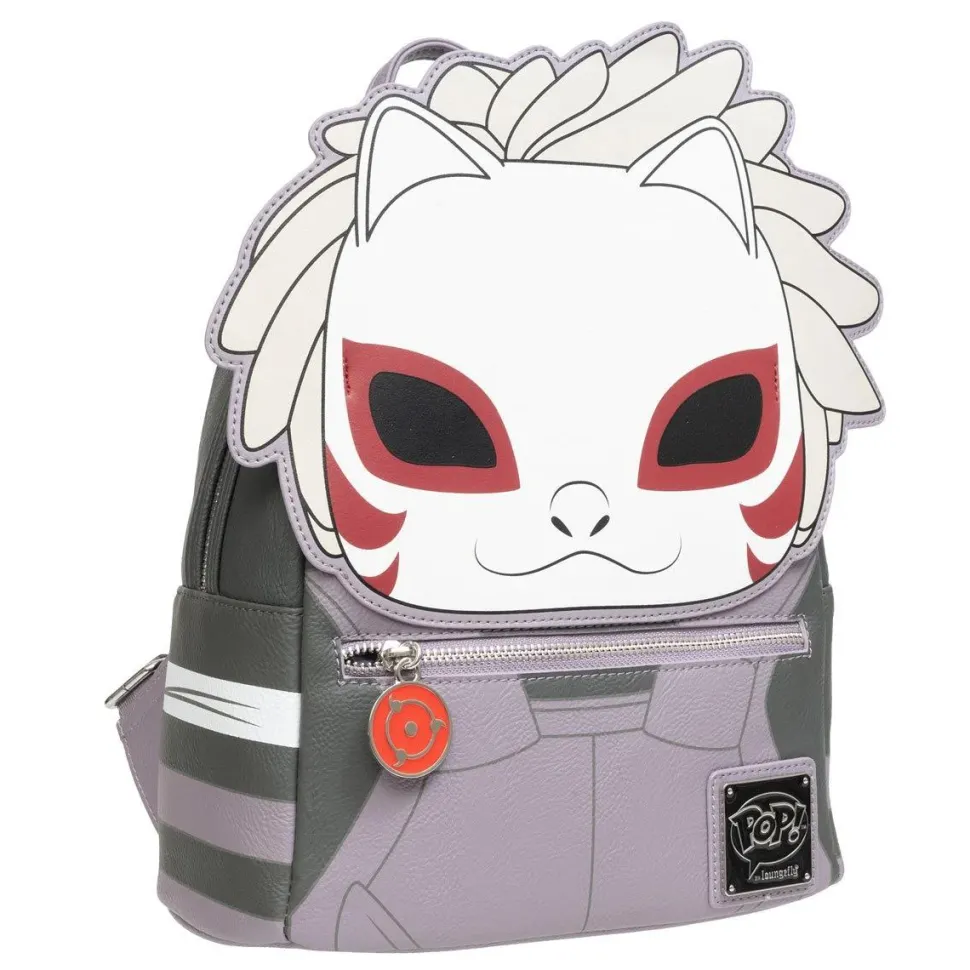 Naruto - Pop! Kakashi Hatake Anbu Mask 10" Faux Leather Mini Backpack