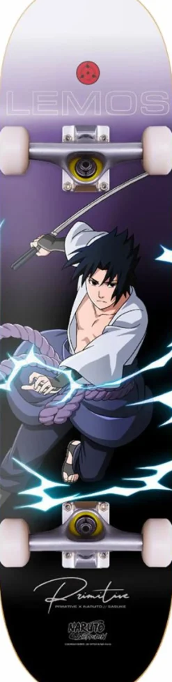Naruto: Shippuden - Lemos x Primitive Sasuke 8.25” Skateboard Deck (Complete Skateboard)