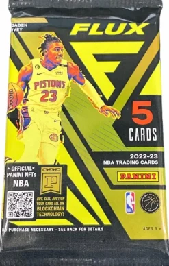 NBA Basketball - 2022/23 Panini Flux Basketball Trading Cards Pack (5 Cards)