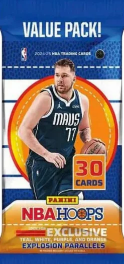NBA Basketball - 2024/25 Panini Hoops Basketball Trading Cards Value Pack (30 Cards)