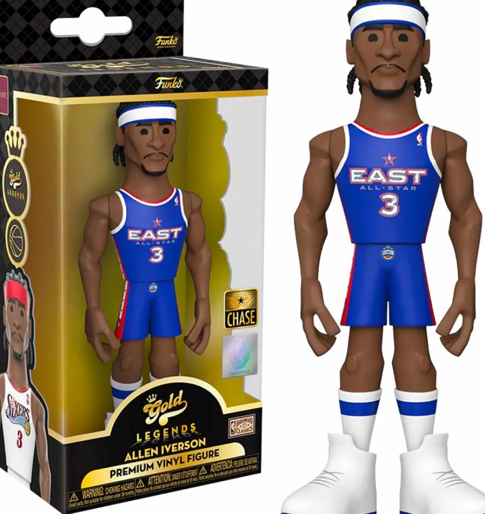 NBA Basketball - Allen Iverson Philidephia 76ers 5" Gold Premium Vinyl Figure