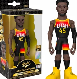 NBA Basketball - Donovan Mitchell Utah Jazz 2021 Championship Edition Jersey 5" Gold Premium Vinyl Figure