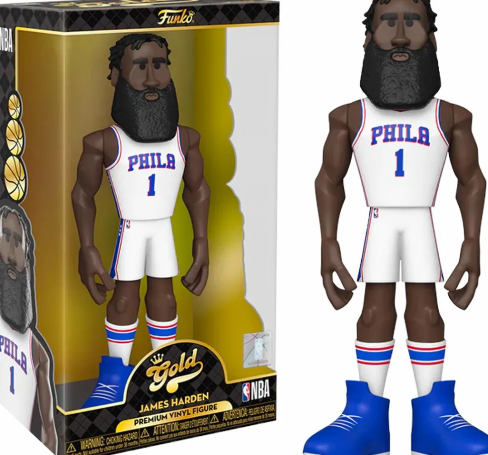 NBA Basketball - James Harden Philadelphia 76ers 12" Gold Premium Vinyl Figure
