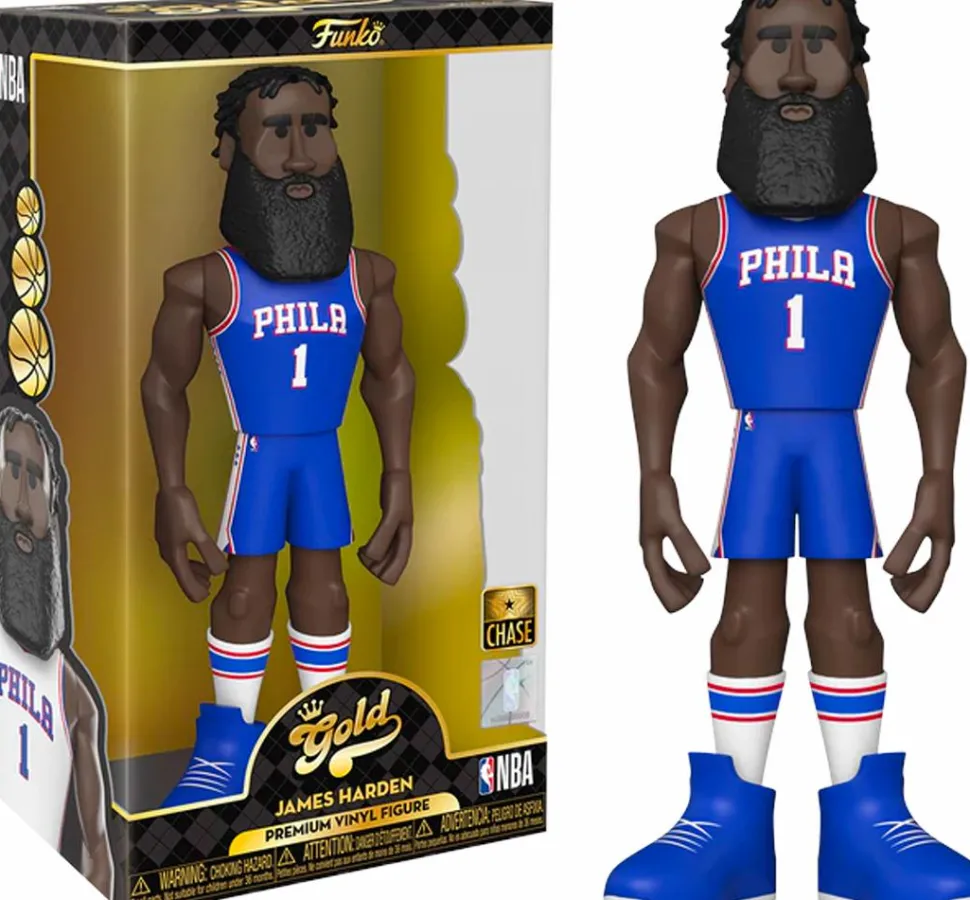 NBA Basketball - James Harden Philadelphia 76ers 12" Gold Premium Vinyl Figure