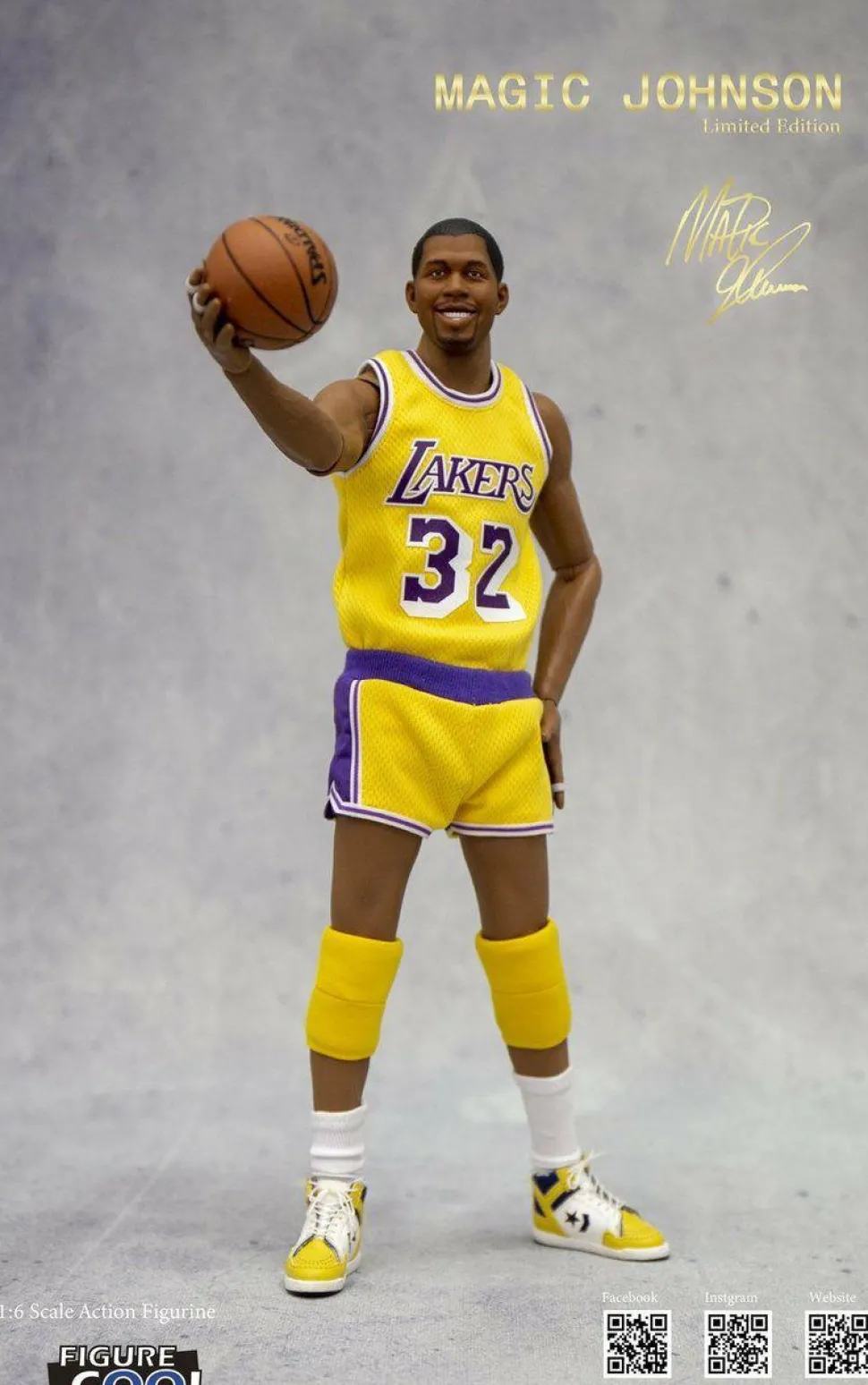 NBA Basketball - Magic Johnson 1/6th Scale Action Figure