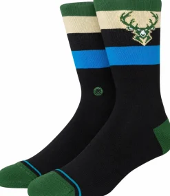 NBA Basketball - NBA Basketball x Stance Milwaukee Bucks Crew Socks (One Size)