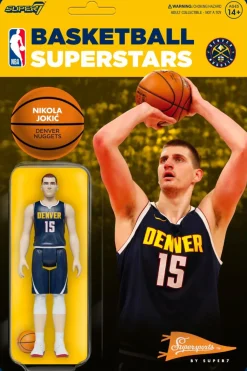 NBA Basketball - Nicola Jokic Denver Nuggets Supersports ReAction 3.75” Action Figure