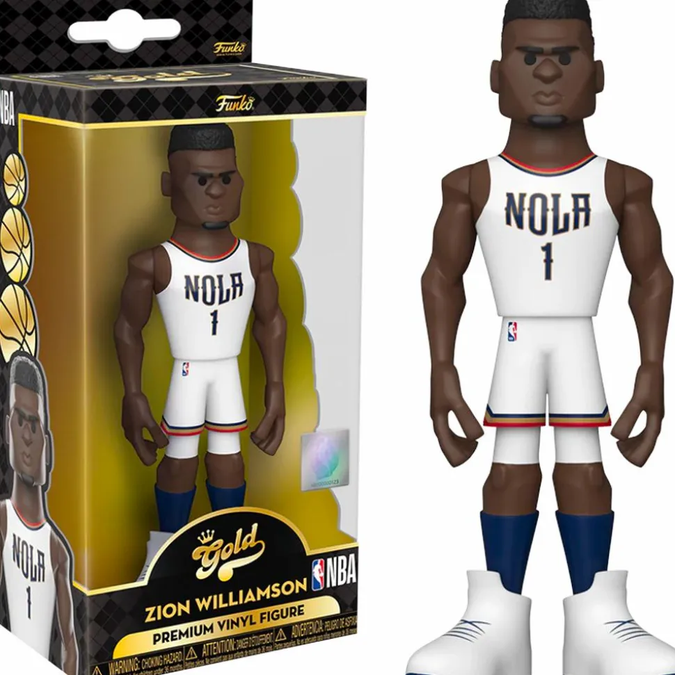 NBA Basketball - Zion Williamson New Orleans Pelicans Home Jersey 5" Gold Premium Vinyl Figure