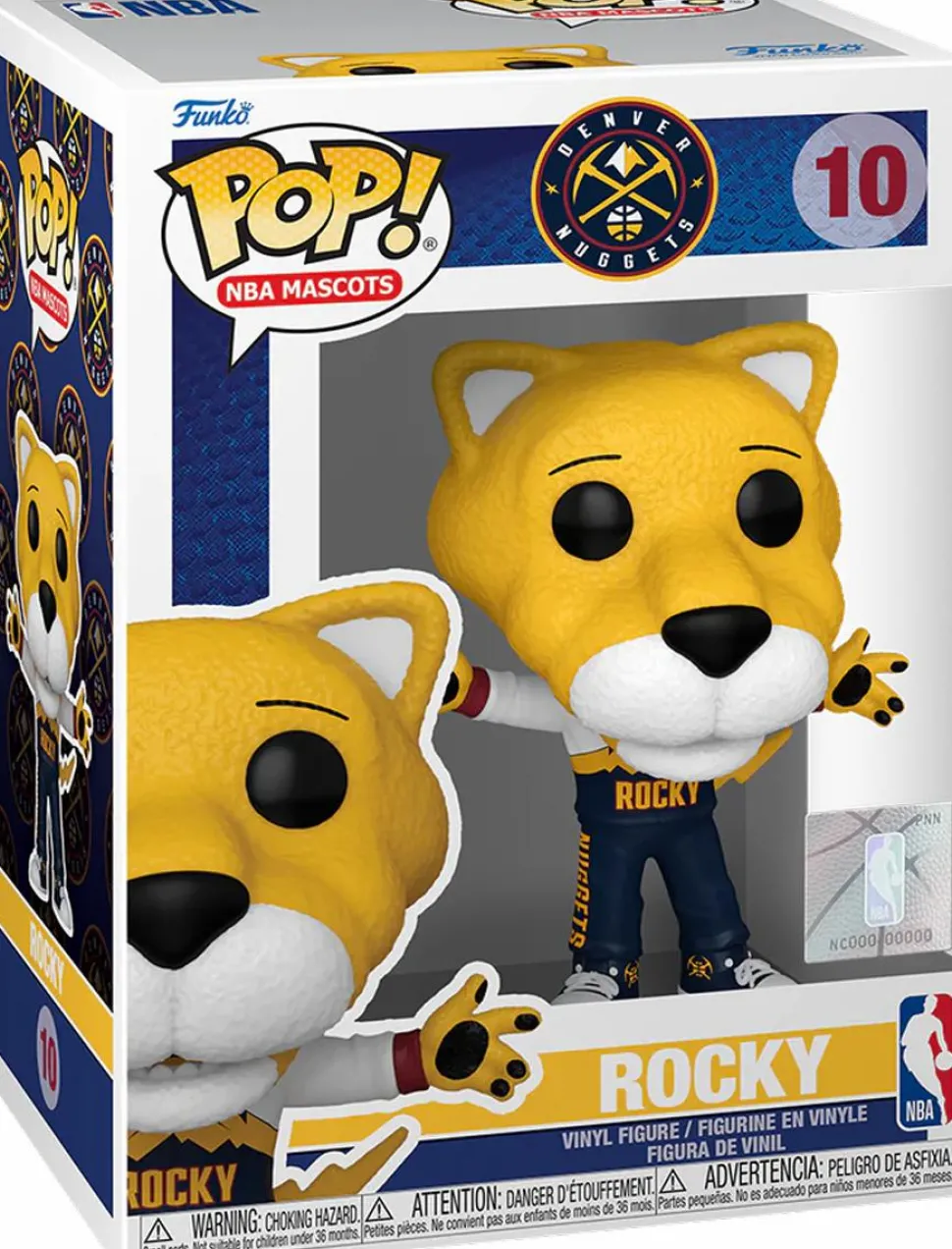 NBA Basketball: Mascots - Rocky Denver Nuggets Pop! Vinyl Figure