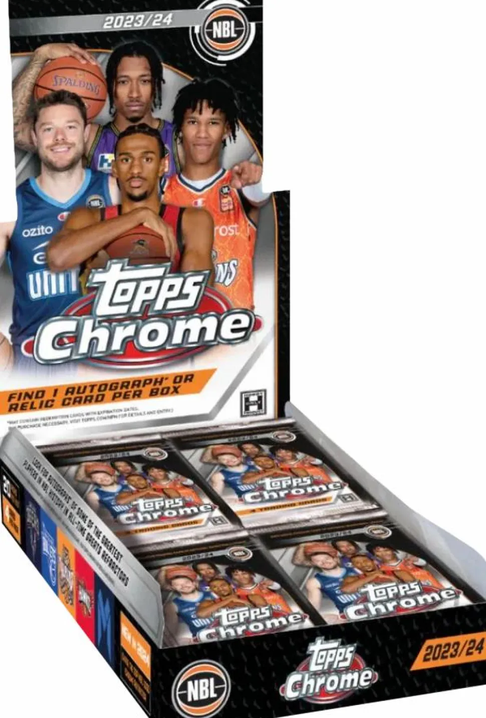 NBL Basketball - 2023/24 Topps Chrome Basketball Trading Cards Hobby Box (Display of 20)