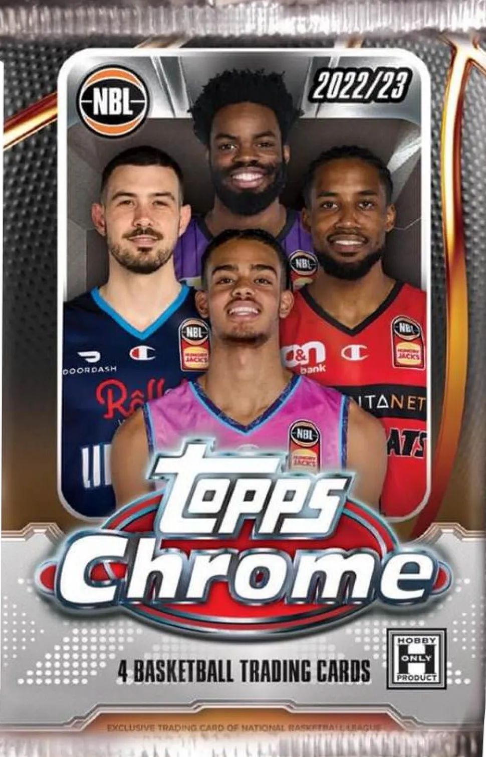 NBL Basketball - 2022/23 Topps Chrome Basketball Trading Cards Hobby Pack (4 Cards)